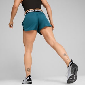 TRAIN ALL DAY Women's 3" Knit Training Shorts, Cold Green-PUMA Black, extralarge